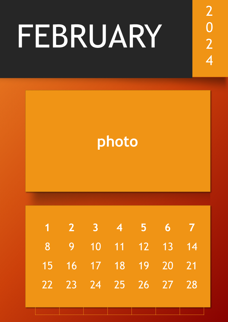 calendar 2024 ppt template Hauptschablonenbild