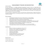 template topic preview image Management Trainee Job Description