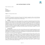 COO Appointment Letter gratis en premium templates