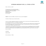 601 Extreme Hardship Letter gratis en premium templates