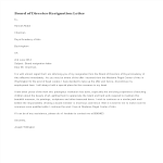 template preview imageResignation Letter as Board Of Directors