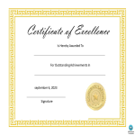 Certificate of Excellence gratis en premium templates