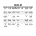Weekly Meal Calendar gratis en premium templates