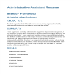 template topic preview image Administrative Assistant Resume Sample
