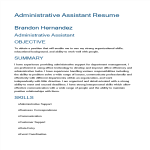 Administrative Assistant Resume Sample gratis en premium templates