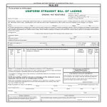 Uniform Straight Bill Of Lading Document gratis en premium templates