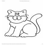 Cat Coloring Page For Kid's gratis en premium templates