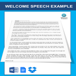 Welcome speech for students gratis en premium templates