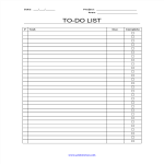 Printable To Do Checklist gratis en premium templates