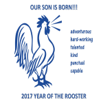 template topic preview image Son is born Chinese year of rooster poster