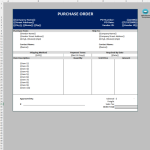 Purchase Order MS Excel gratis en premium templates