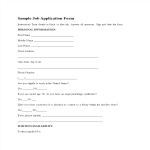 Generic Job Application Form gratis en premium templates