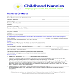 Nanny Contract example gratis en premium templates