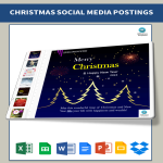 Kerstmis sociale media berichten gratis en premium templates