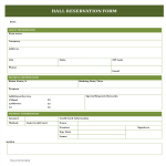 Banquet Hall Reservation Form gratis en premium templates