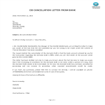 DD Cancellation Letter from Bank gratis en premium templates