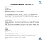 template topic preview image Sample Donation Thank You Letter