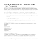 Contract Manager Cover Letter for Resume gratis en premium templates