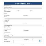 Employee Job Application Form Template gratis en premium templates