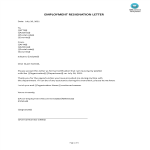 template topic preview image Employee Formal Resignation Letter