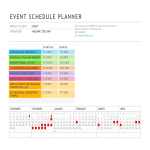 Event Schedule Planner gratis en premium templates