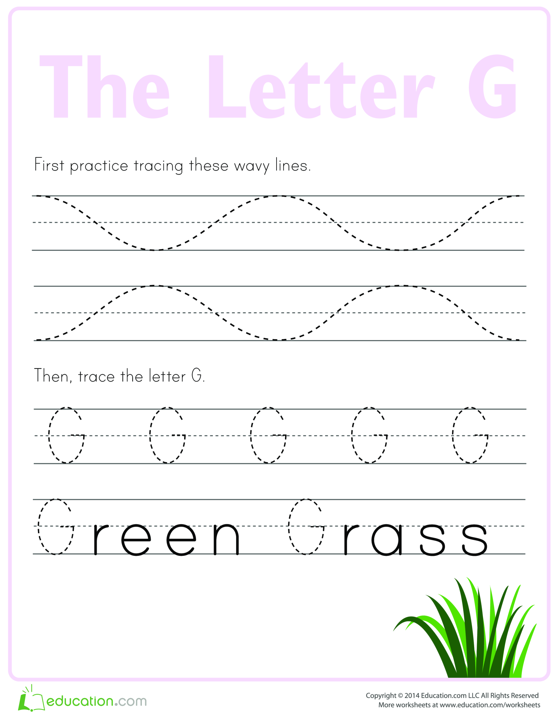 template topic preview image Practice to write letter G