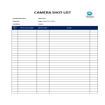 Shot List Example gratis en premium templates