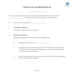 Articles Of Incorporation Of Company template gratis en premium templates