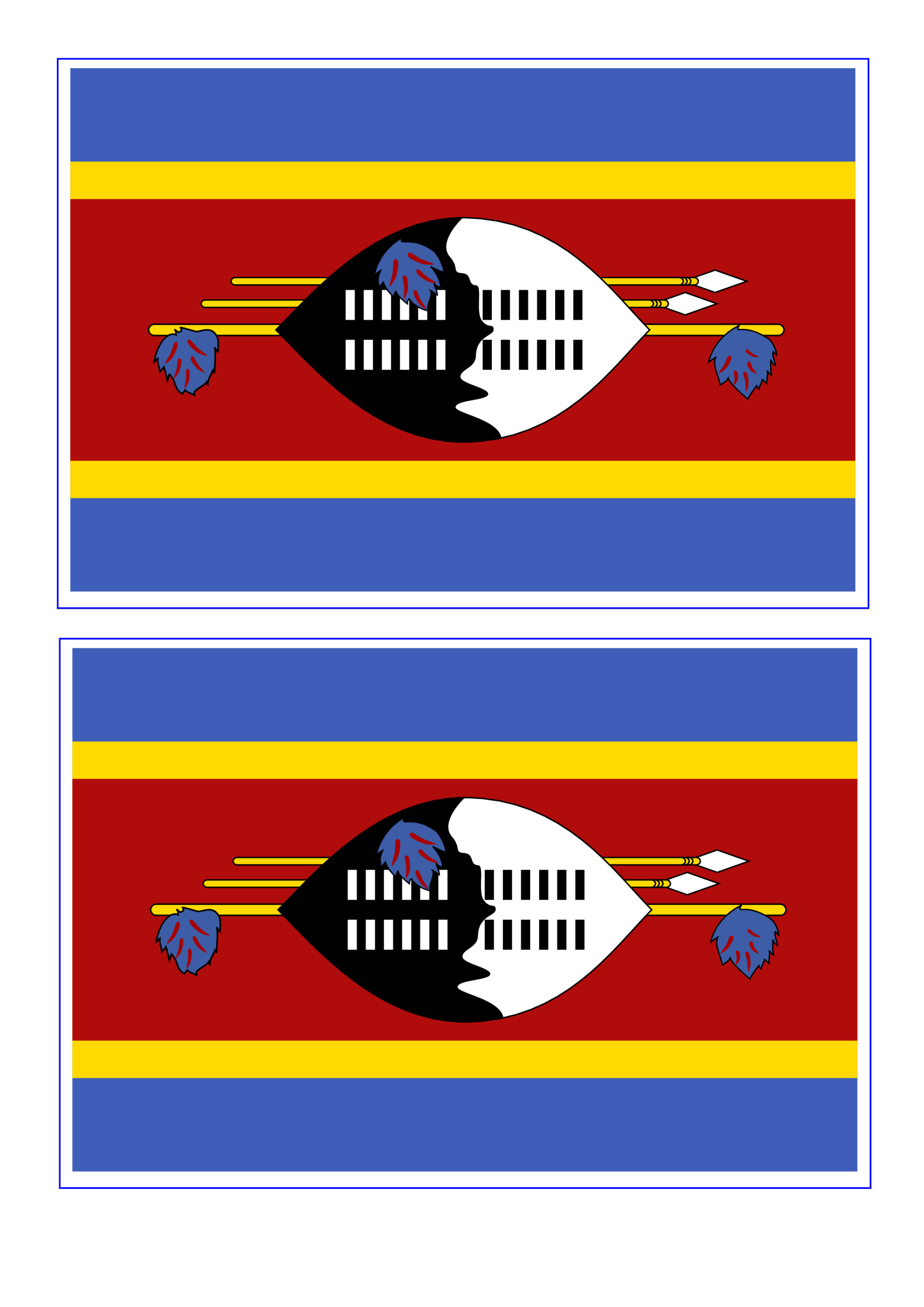 Swaziland Flag gratis en premium templates