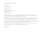 Personal Business Resignation Letter gratis en premium templates