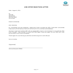 Rejection Email Letter gratis en premium templates