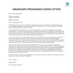 Graduate Program Cover Letter gratis en premium templates