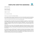 template topic preview image Written Warning Letter Template