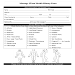 Massage Medical History Form gratis en premium templates