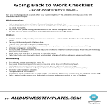 template topic preview image Back to work checklist Maternity leave