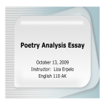 Sample Poetry Analysis Essay gratis en premium templates