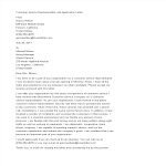 Customer Service Representative Job Application Letter sample gratis en premium templates