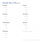 template topic preview image Weekly Meal Planner template