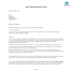 Best Resignation Letter to Boss gratis en premium templates