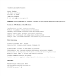 Academic Counselor Resume gratis en premium templates