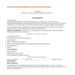 template topic preview image Accouting Bookkeeper Resume