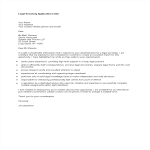 Legal Secretary Job Application Letter gratis en premium templates