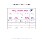 Baby Shower Bingo Card gratis en premium templates