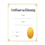 Certificaat van Erkenning gratis en premium templates