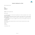 Complaint Letter From Tenant gratis en premium templates