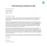 Psychology Cover Letter gratis en premium templates