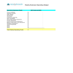 Weekly Operating Budget gratis en premium templates
