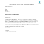Cover Letter In Response To Catalog Request gratis en premium templates