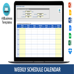 Weekly Schedule Calendar Excel template gratis en premium templates