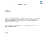 Sample End of Internship Thank You Letter gratis en premium templates